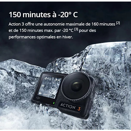 Caméscope de poche Dji Osmo Action 3 Adventure (3 batteries)
