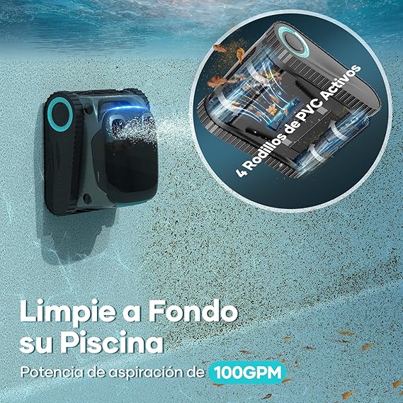 AIPER Robot Piscine Scuba S1 Pro 2025 sans Fil Fond, Parois et Ligne d’Eau, 180 Minutes d'Autonomie, Filtration 360°, Aspirateur Piscine pour Piscines Enterrées jusqu'à 200㎡